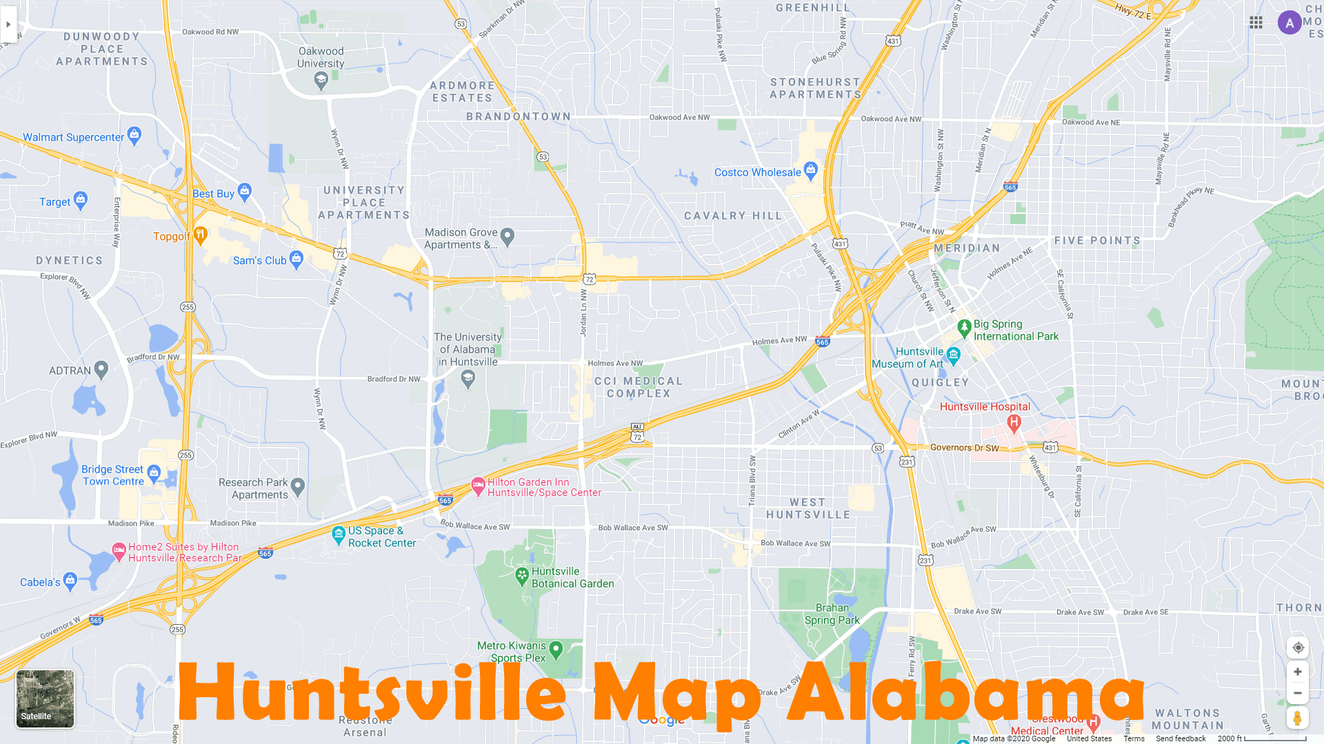 Huntsville map